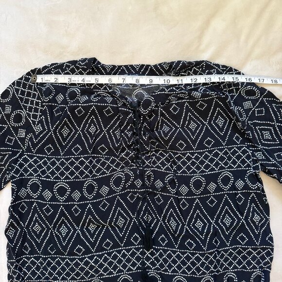 MADEWELL Lace Up Peasant Top in Caravan Print - Picture 11 of 12